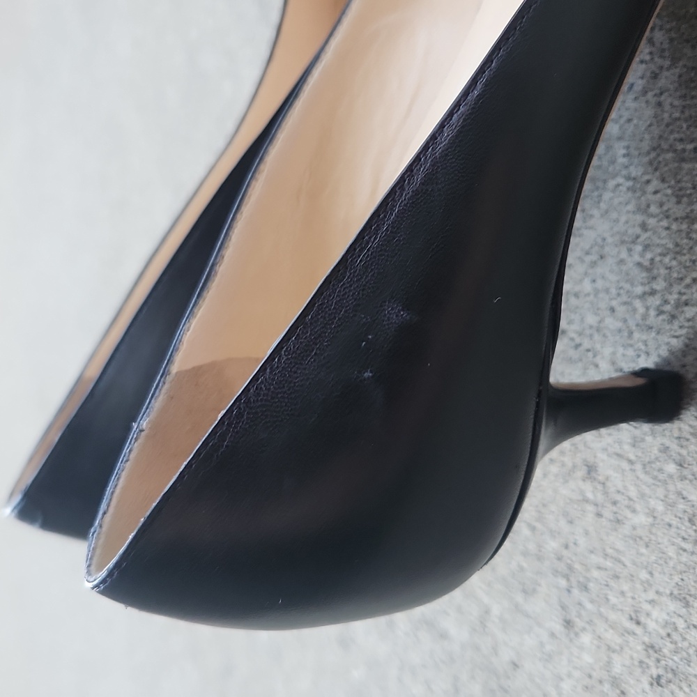 Jimmy Choo Black Pointed Toe Leather Heels - Picture 10 of 16